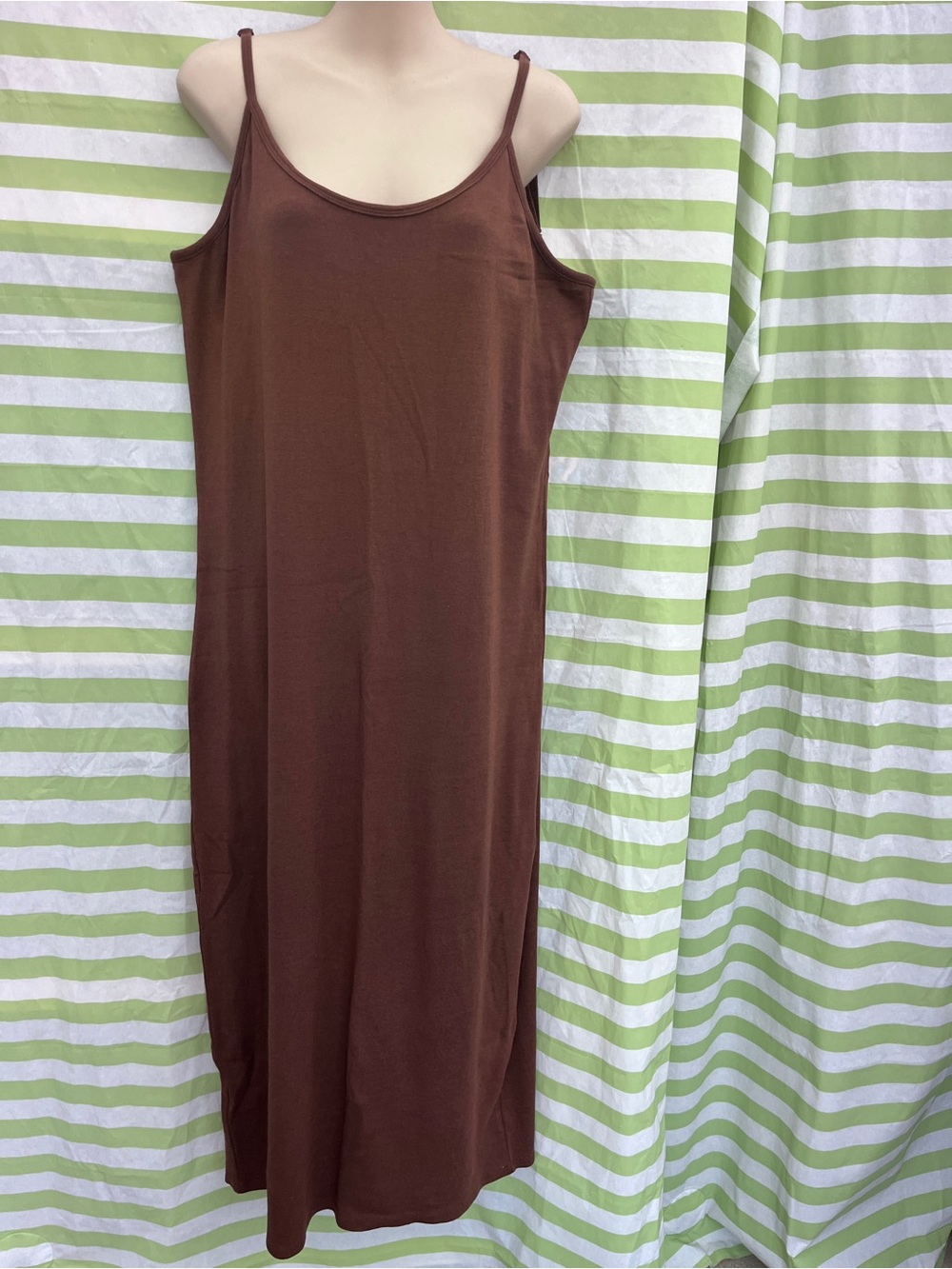 GAP Brown Spaghetti-Strap Maxi Slip Dress XL Tall